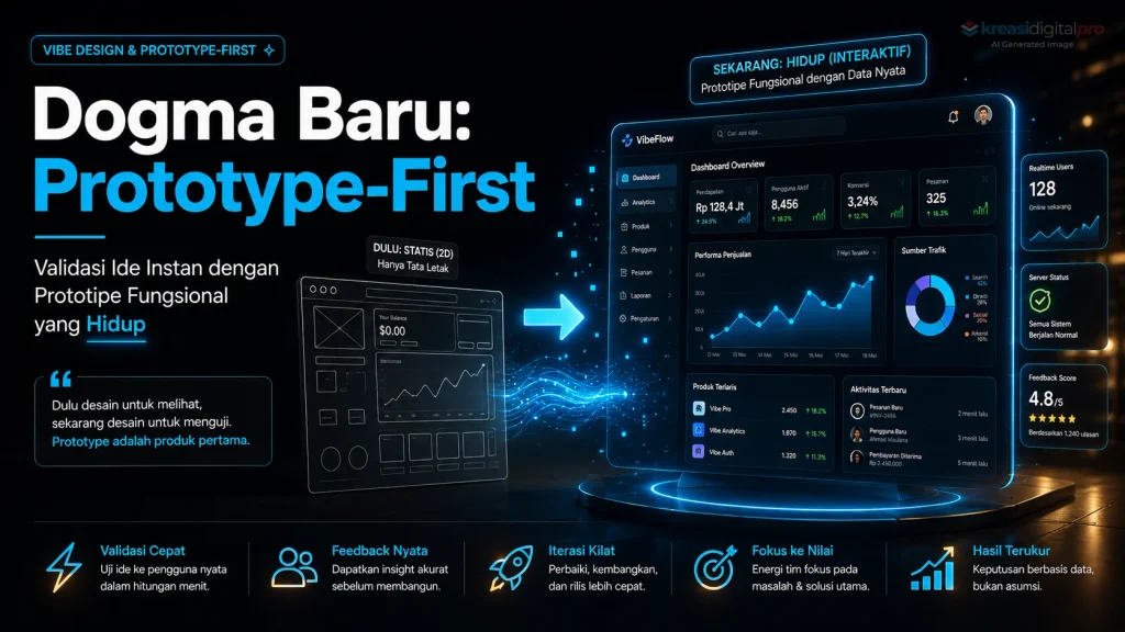 Visualisasi Vibe Design Dogma Prototype First Validasi Ide dengan Prototipe AI Interaktif