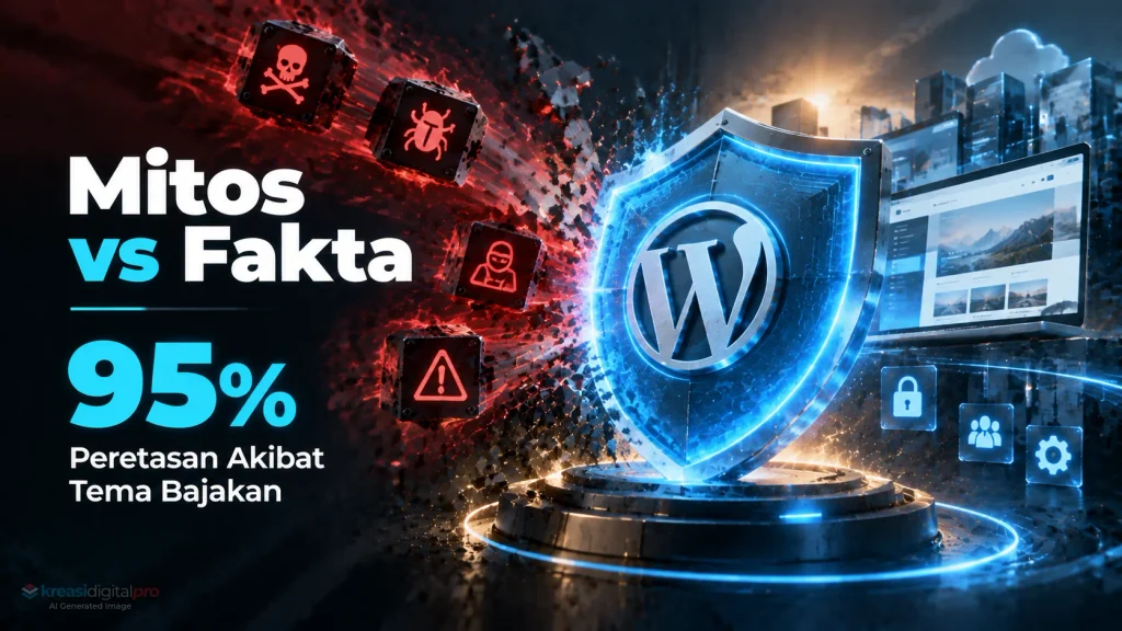 Perbandingan mitos keamanan WordPress dengan fakta penyebab utama serangan website