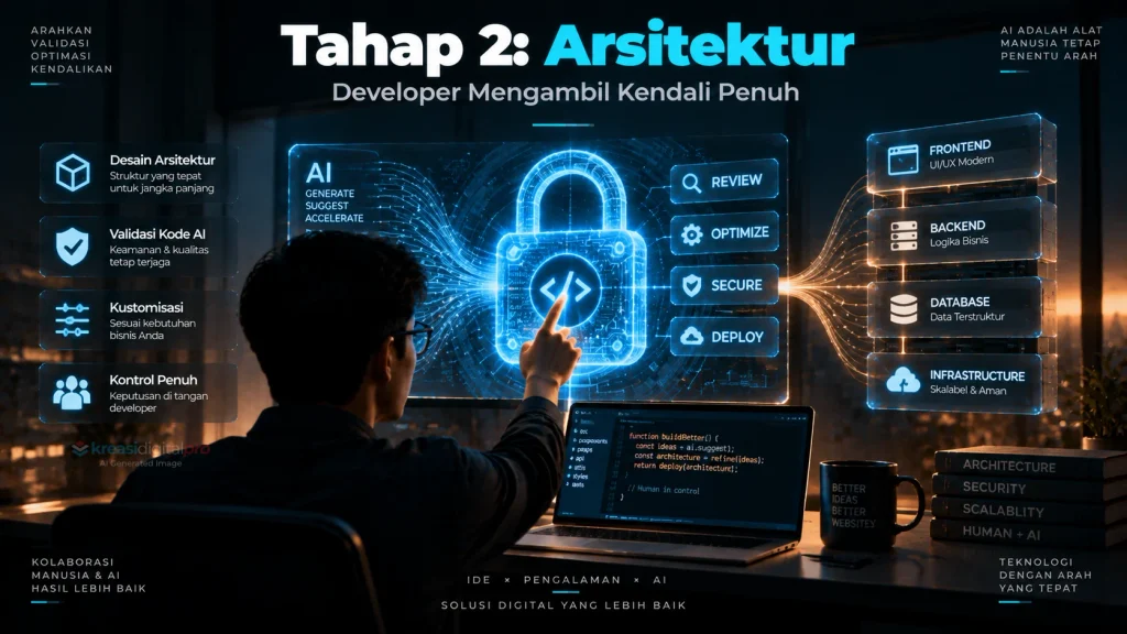 Developer mengatur arsitektur WordPress dengan bantuan AI untuk keamanan dan optimasi website