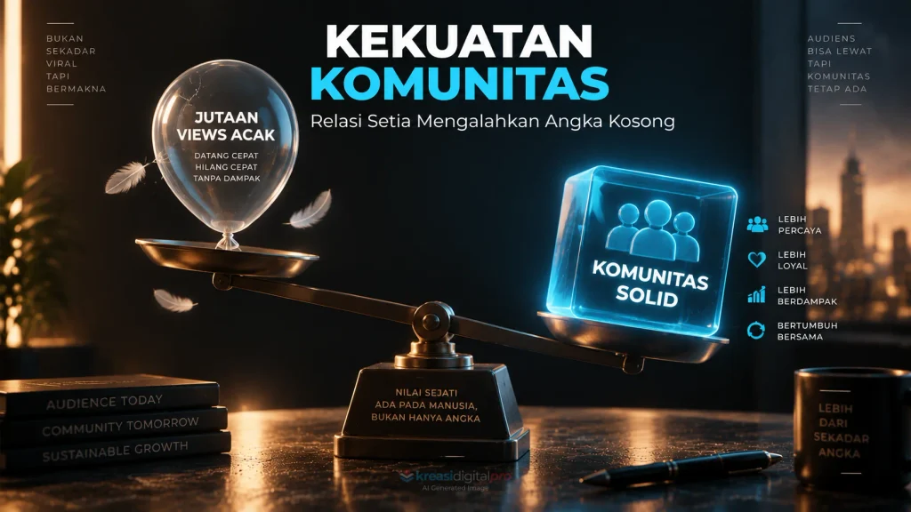 Menekankan bahwa sekelompok kecil pendukung setia jauh lebih berharga dalam jangka panjang dibanding jutaan penonton acak yang tidak peduli pada penawaranmu.